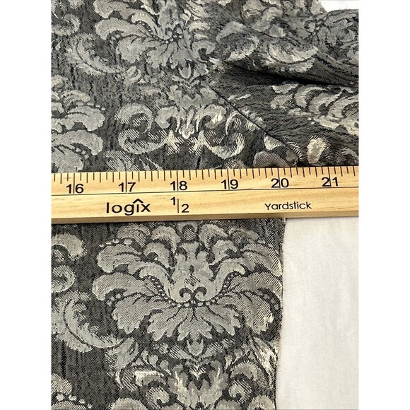 RJ Stevens Carol Escritor VTG silver gray Nehru shirt jacket mandarin collar 8 - Picture 9 of 10